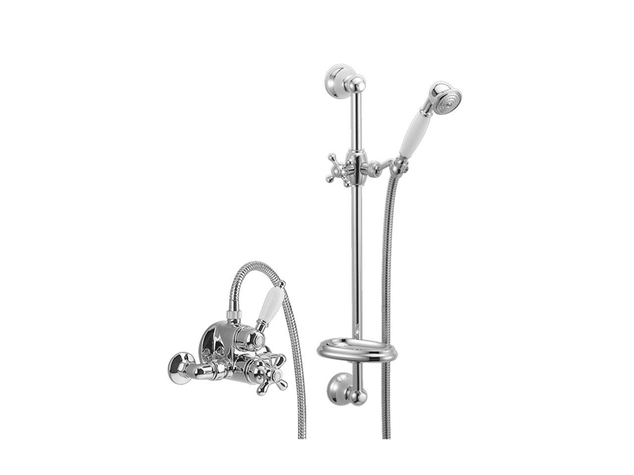 HUBERThermostatic shower mixer with sliding bar CROISETTE_190R.CS01H.