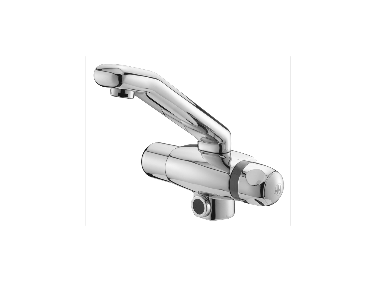 HUBERThermo-basin mixer with electronic on-off control COMMUNITY