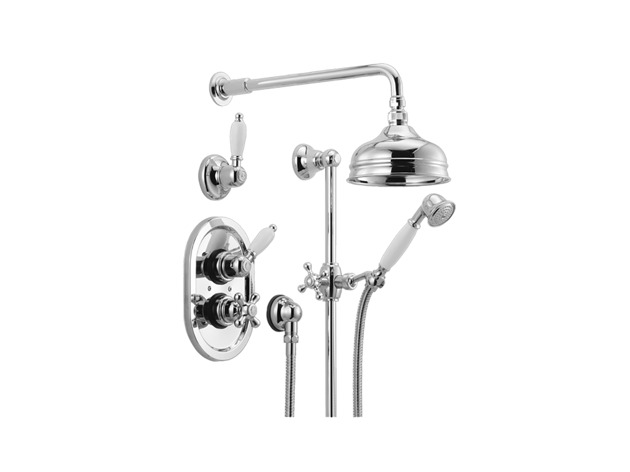 HUBERConcealed thermostatic shower mixer CROISETTE