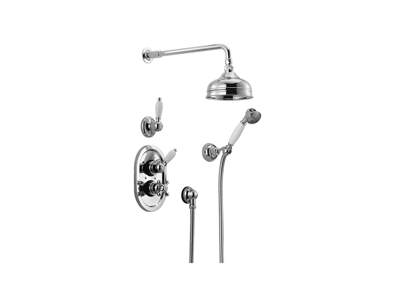 HUBERConcealed thermostatic shower mixer CROISETTE
