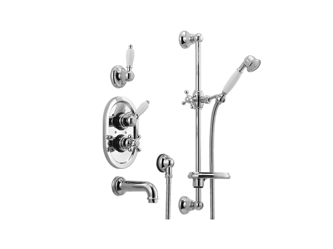HUBERConcealed thermostatic bath mixer CROISETTE