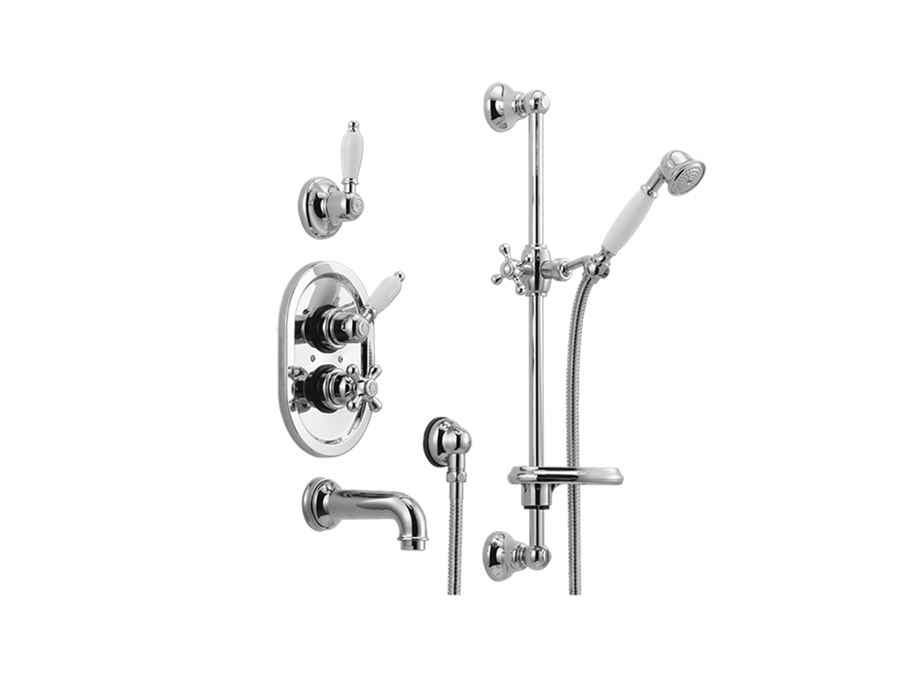 HUBERConcealed thermostatic bath mixer CROISETTE_914.CS01H.