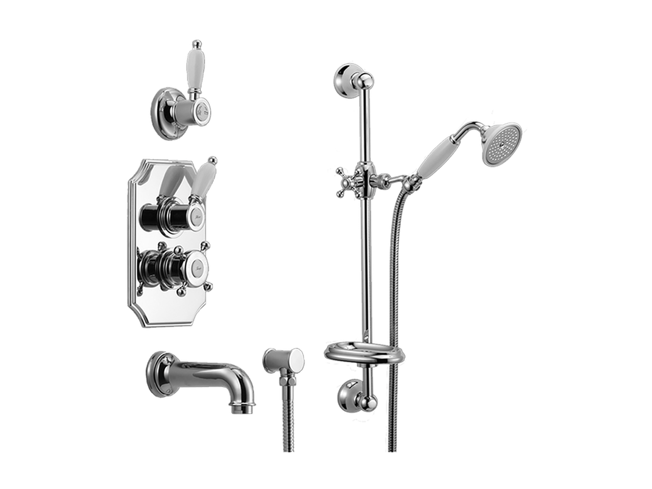 HUBERConcealed thermostatic bath set VICTORIAN_914.VT01H.