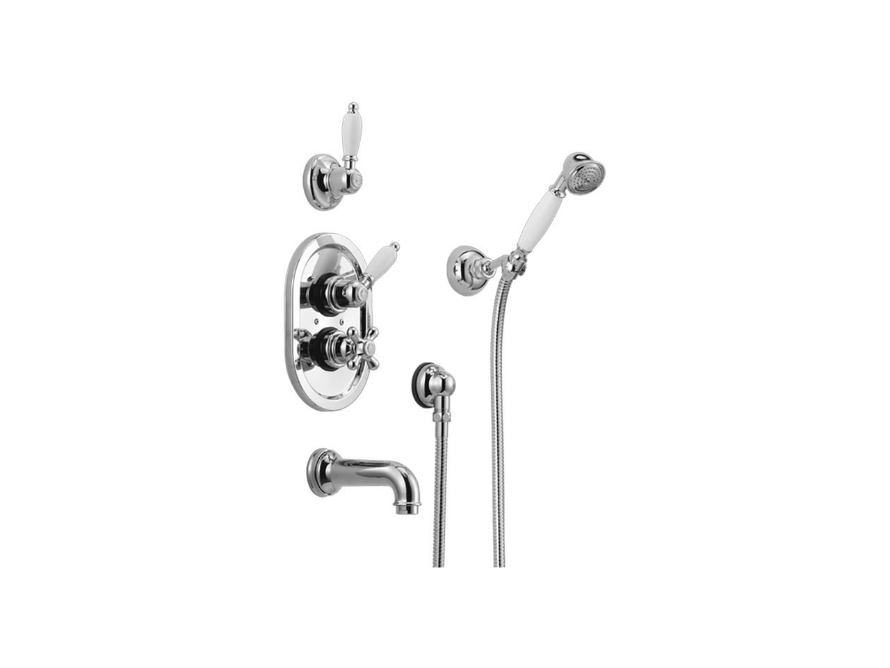 HUBERConcealed thermostatic bath mixer CROISETTE_915.CS01H.