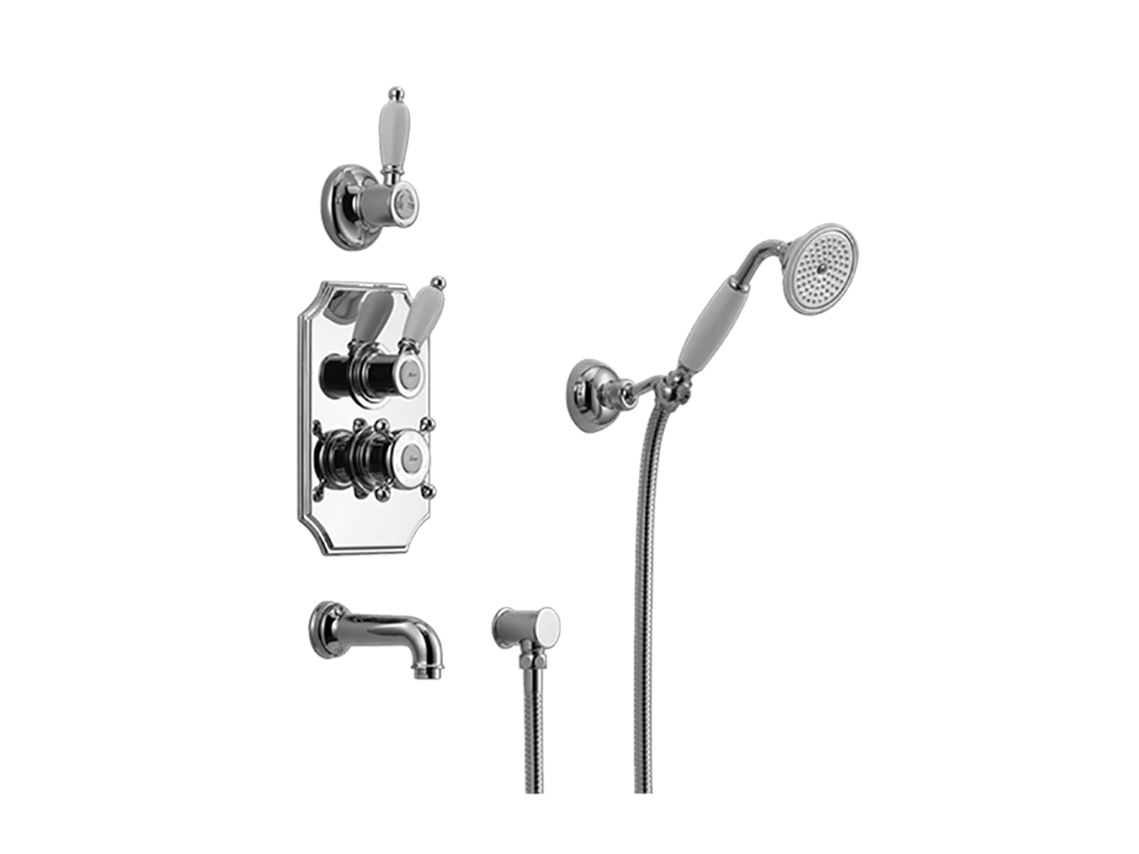 HUBERConcealed thermostatic bath set VICTORIAN_915.VT01H.