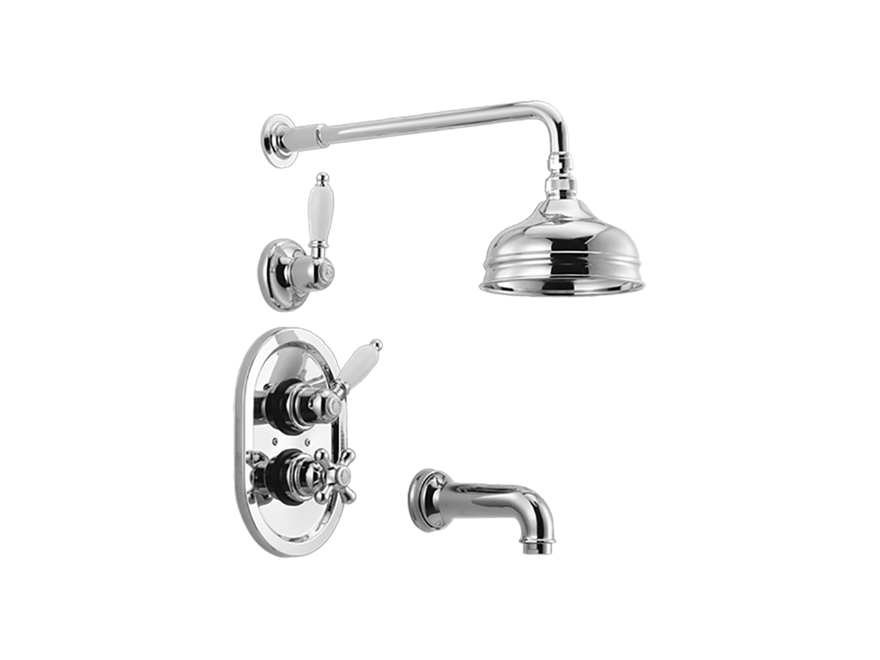 HUBERConcealed thermostatic bath mixer CROISETTE