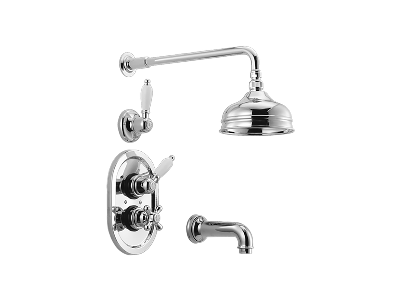 HUBERConcealed thermostatic bath mixer CROISETTE_916.CS01H.