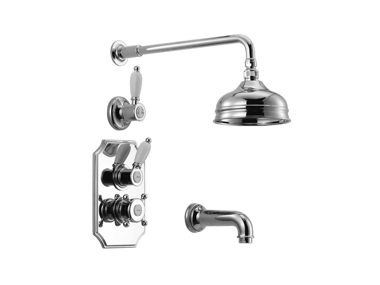 HUBERConcealed thermostatic bath set VICTORIAN