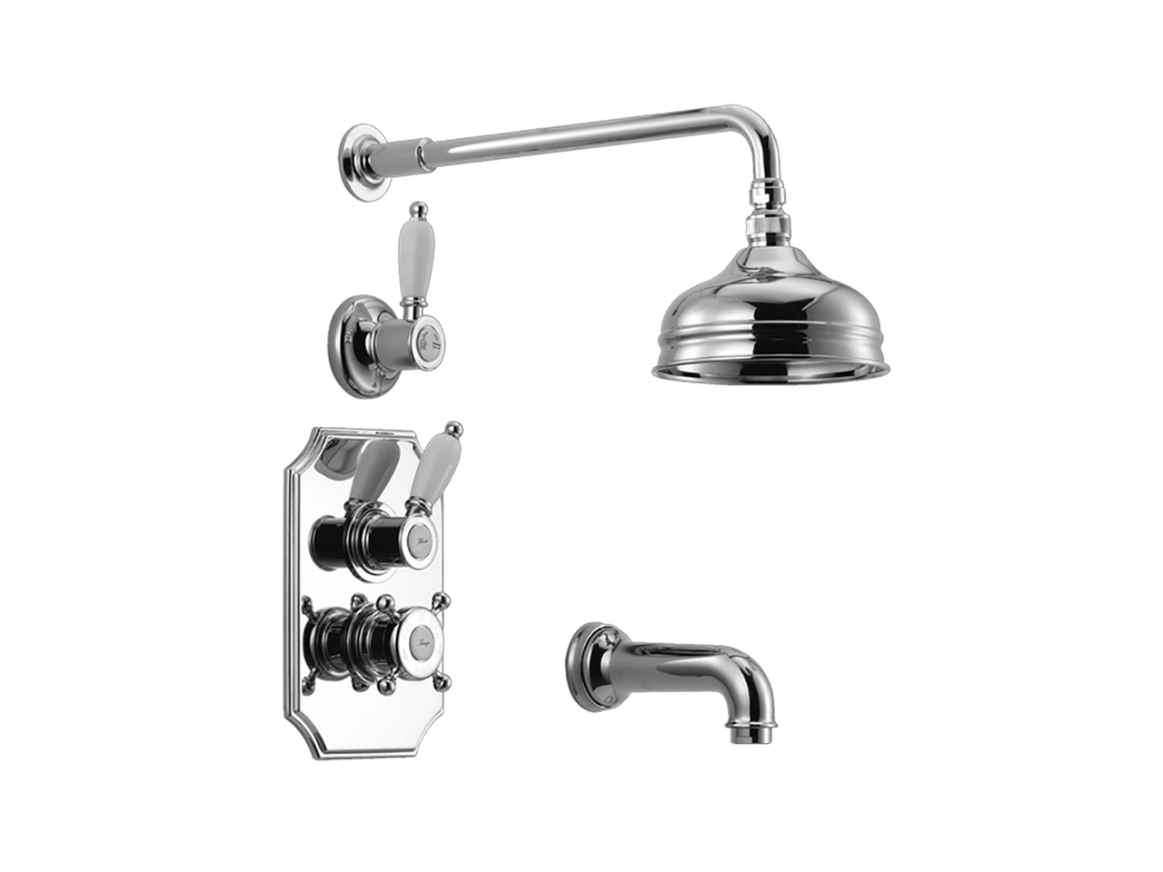 HUBERConcealed thermostatic bath set VICTORIAN_916.VT01H.