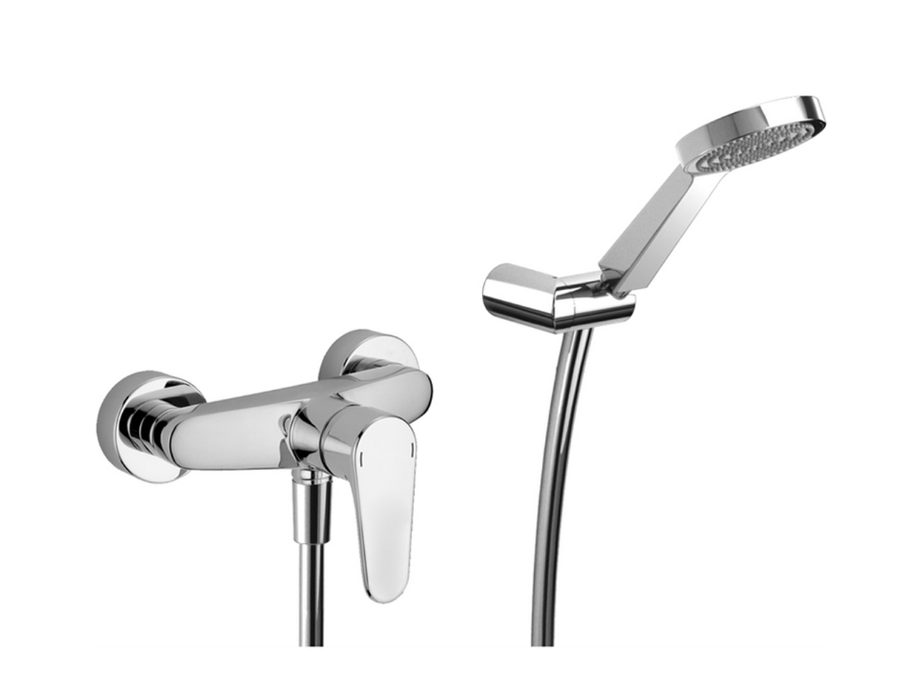 Single lever shower mixer, with shower set H3_AH000450 - v1