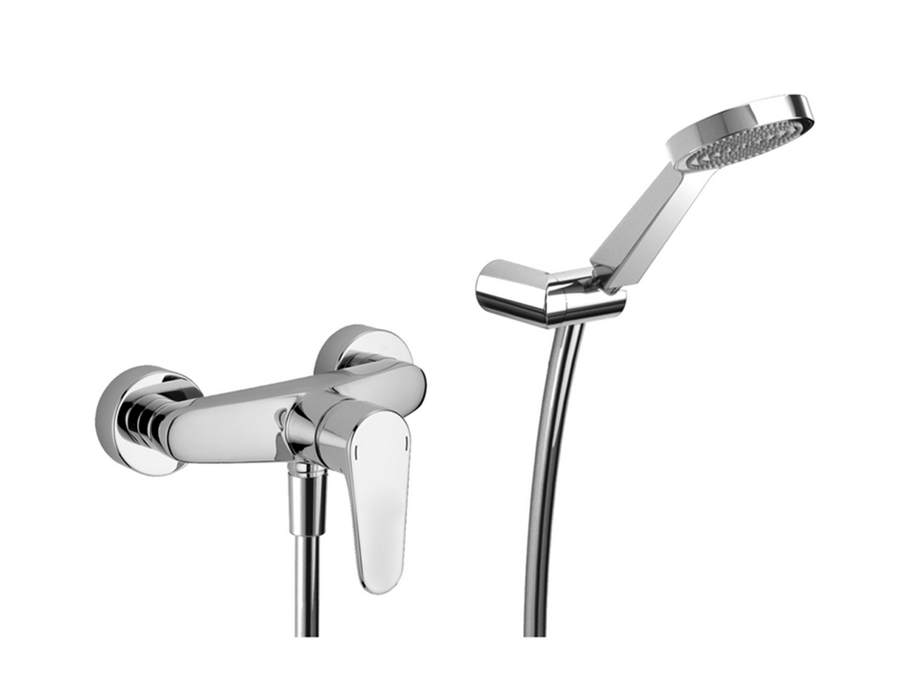 HUBERSingle lever shower mixer, with shower set H3