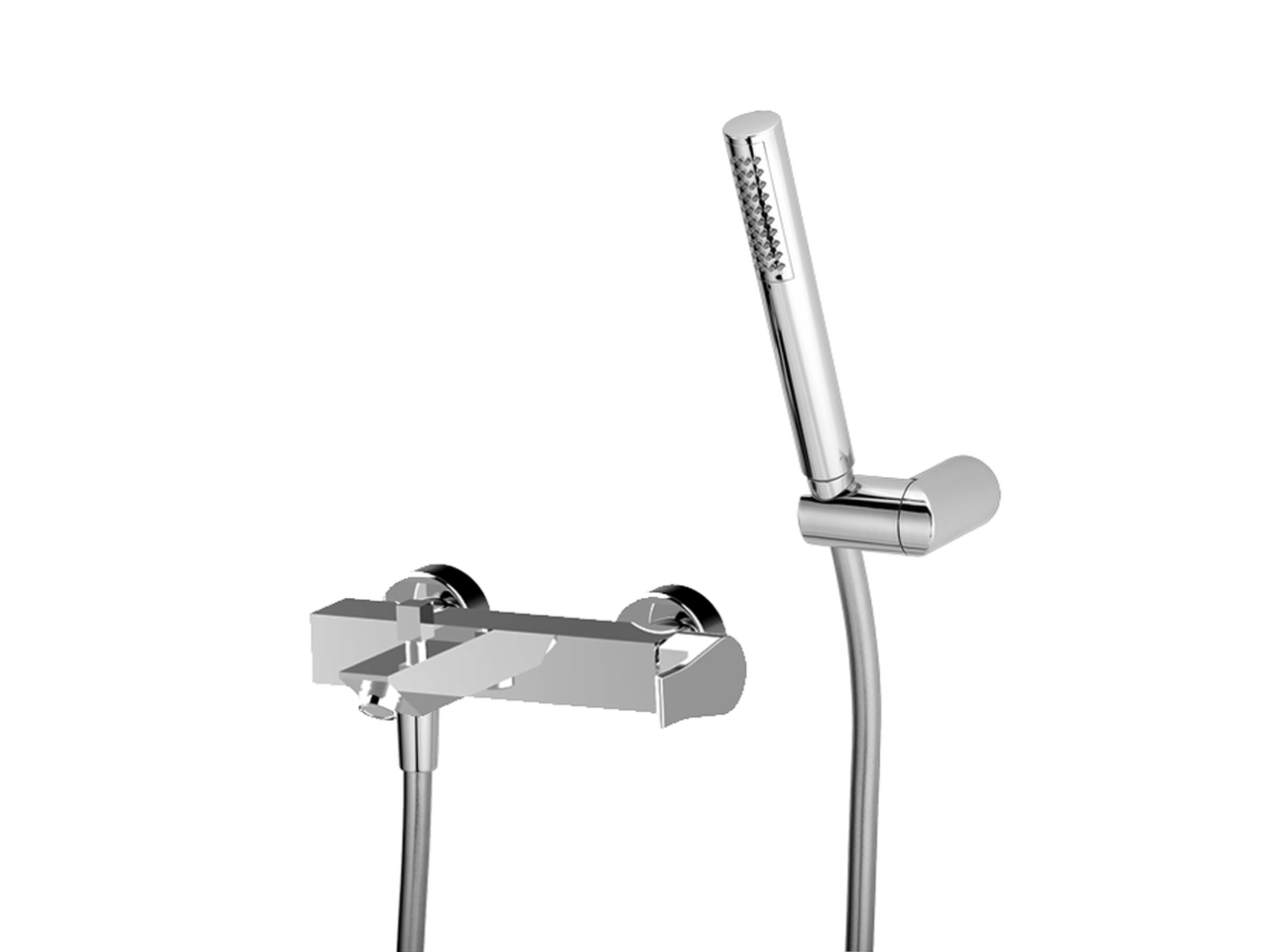 HUBERSingle lever bath mixer, with shower set ADVANT