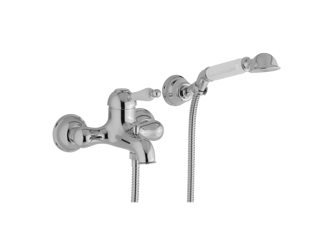 HUBERSingle lever bath mixer, with shower set CROISETTE_CM000120