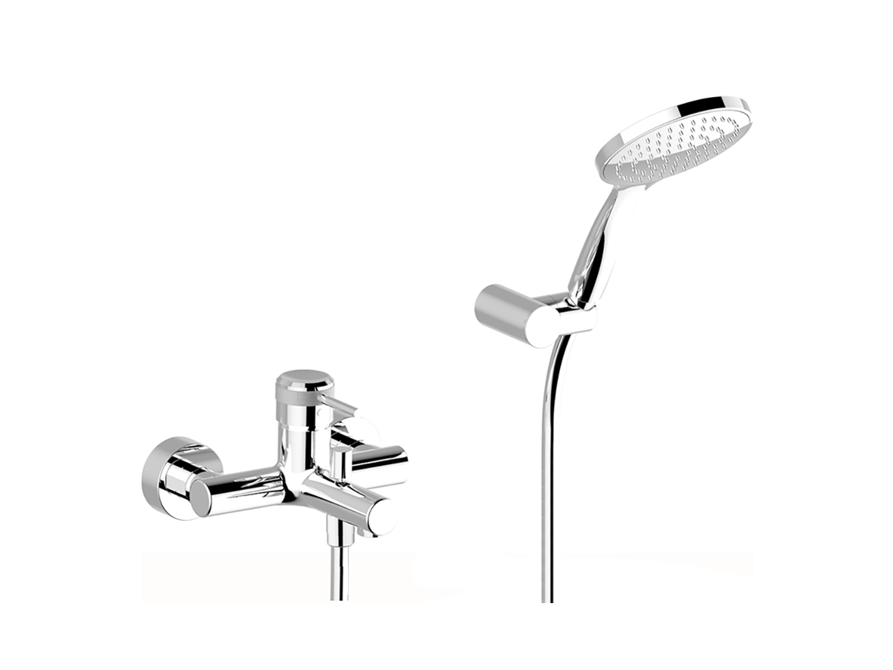 HUBERSingle lever bath mixer, with shower set CHRONOS_CR000123