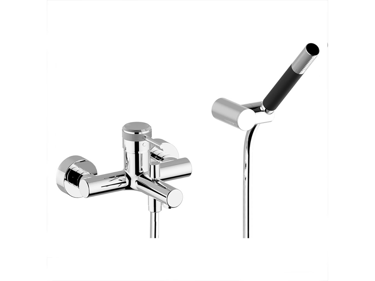 HUBERSingle lever bath mixer, with shower set CHRONOS_CR000126