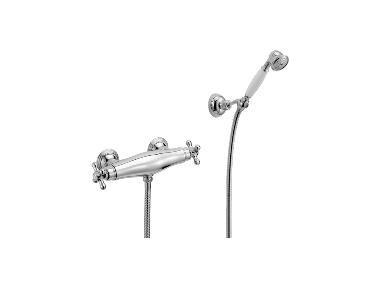 HUBERThermostatic shower mixer, with shower set CROISETTE