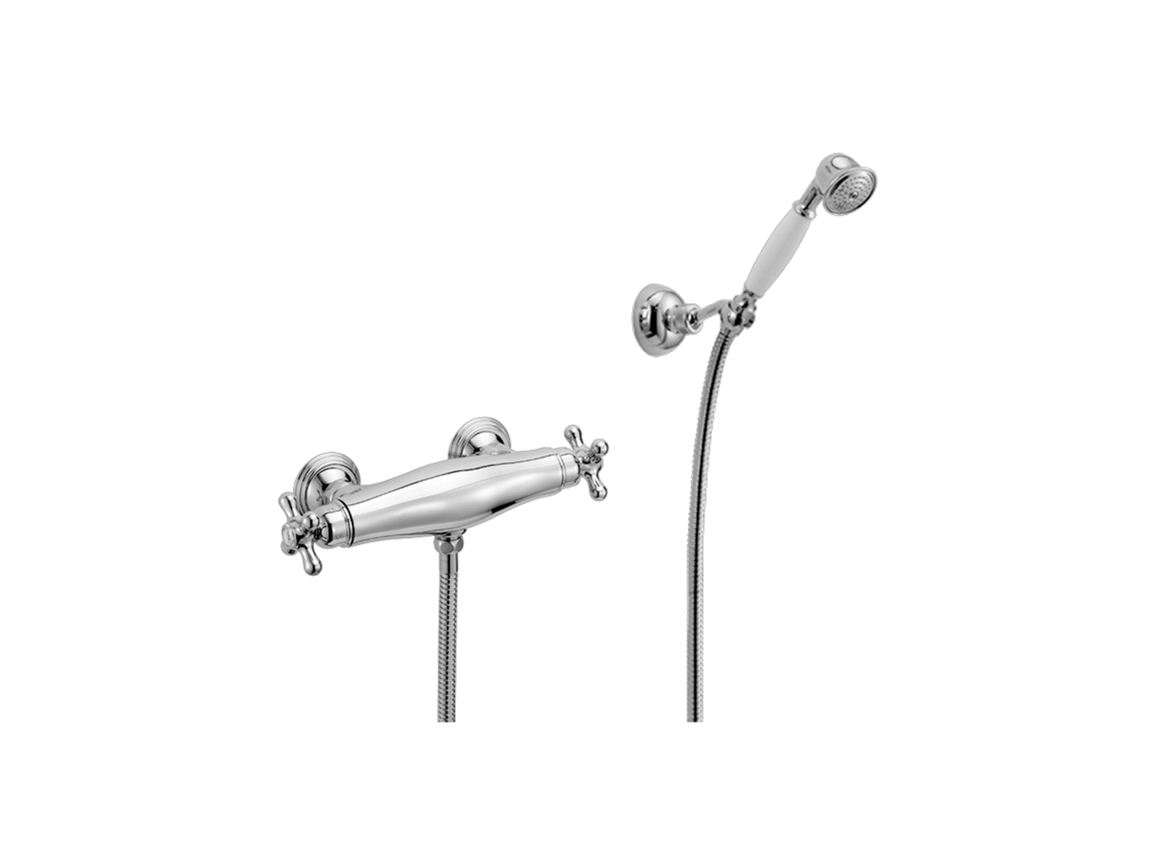 HUBERThermostatic shower mixer, with shower set CROISETTE_CSD01010