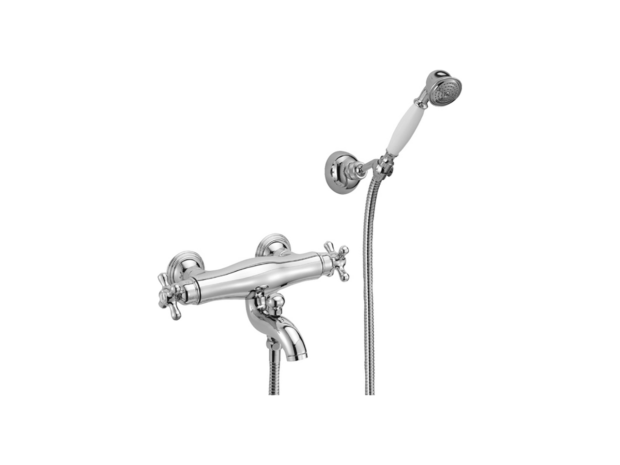 HUBERThermostatic bath mixer, with shower set CROISETTE_CSD27010