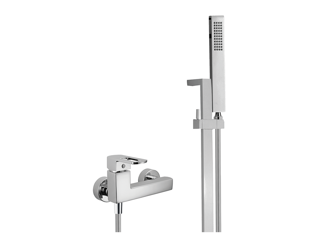 HUBERSingle lever shower mixer, with shower set DADO CASCADE