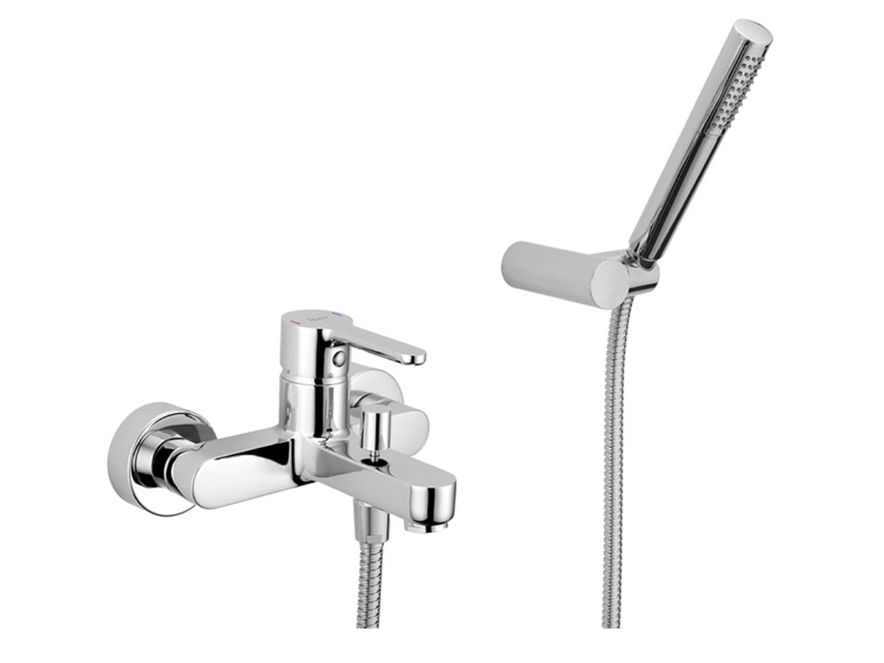 HUBERSingle lever bath mixer, with shower set H2_H2000123