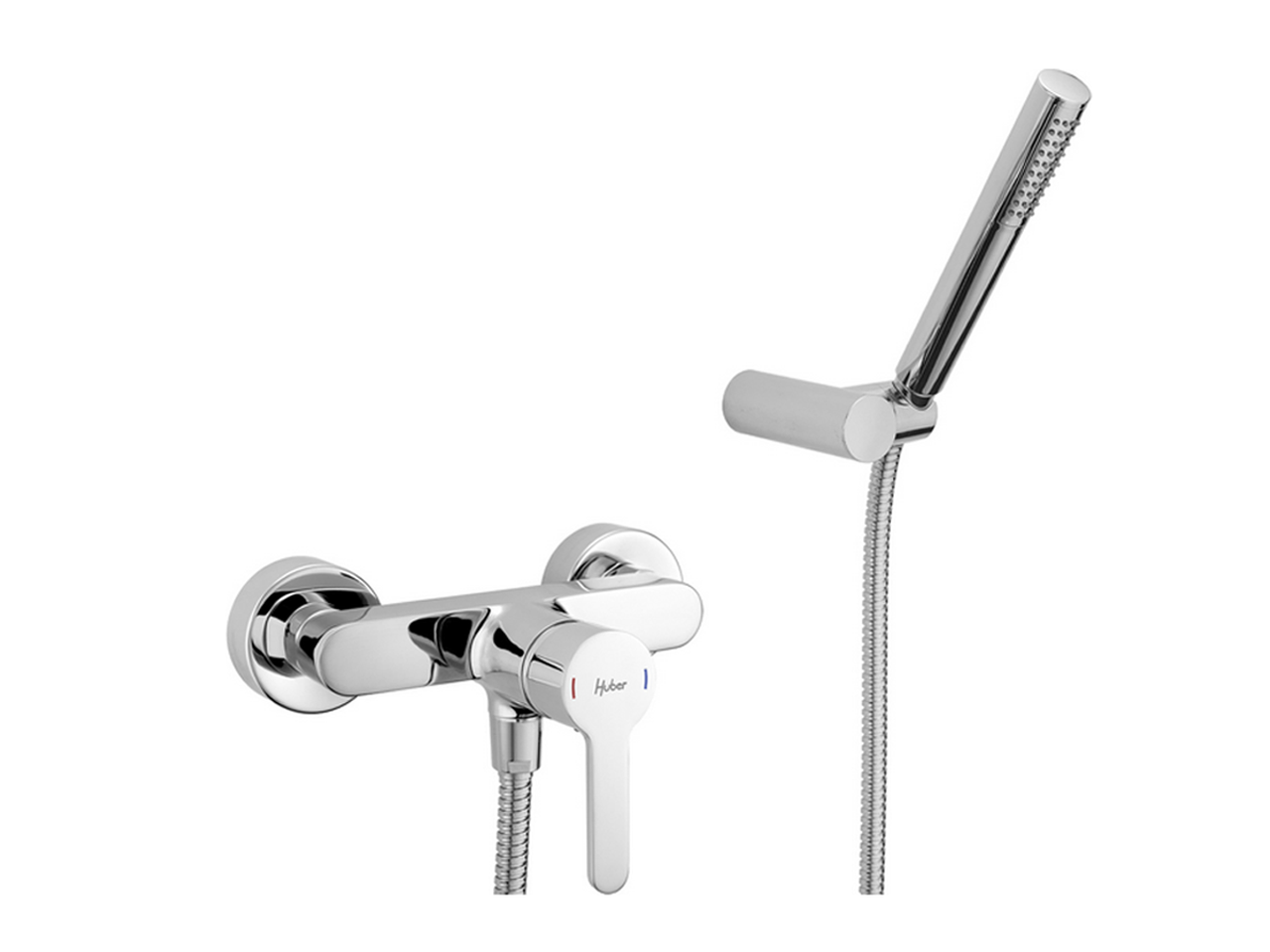 HUBERSingle lever shower mixer, with shower set H2