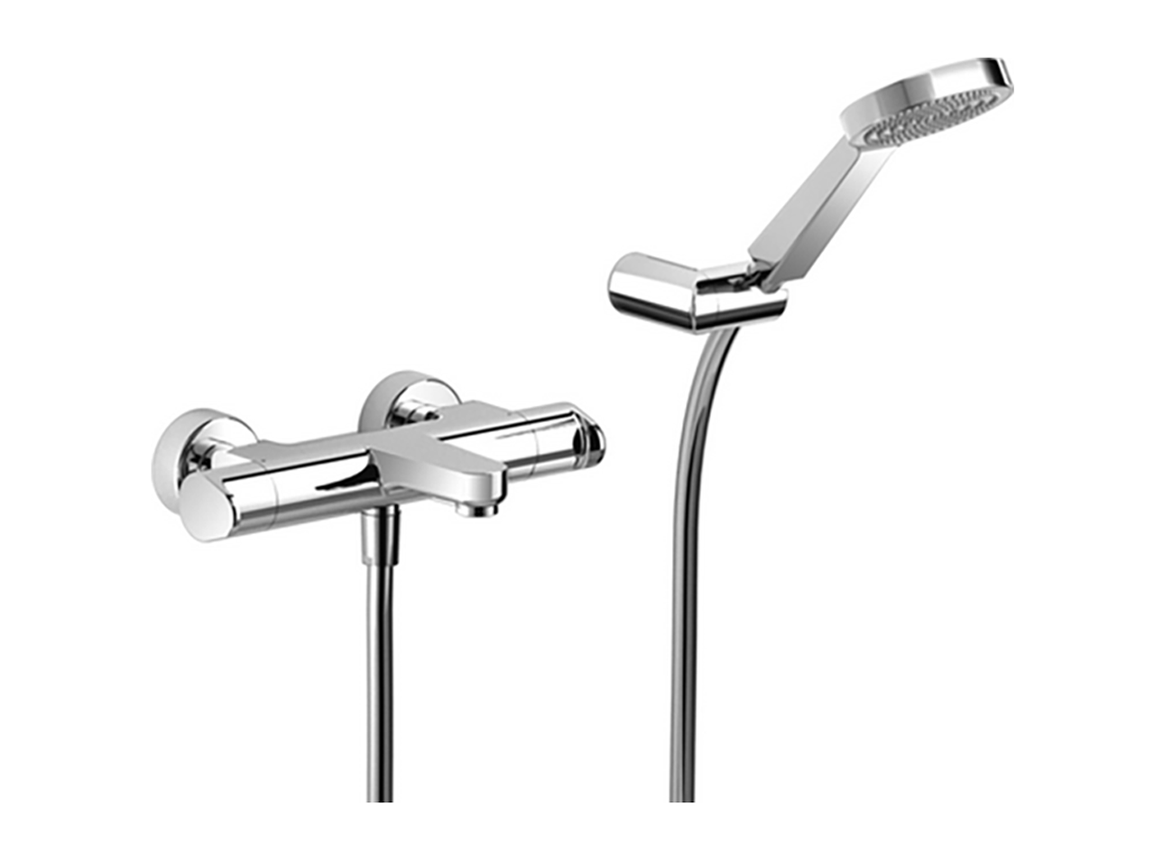 Thermostatic bath mixer, with shower set H3 - v1