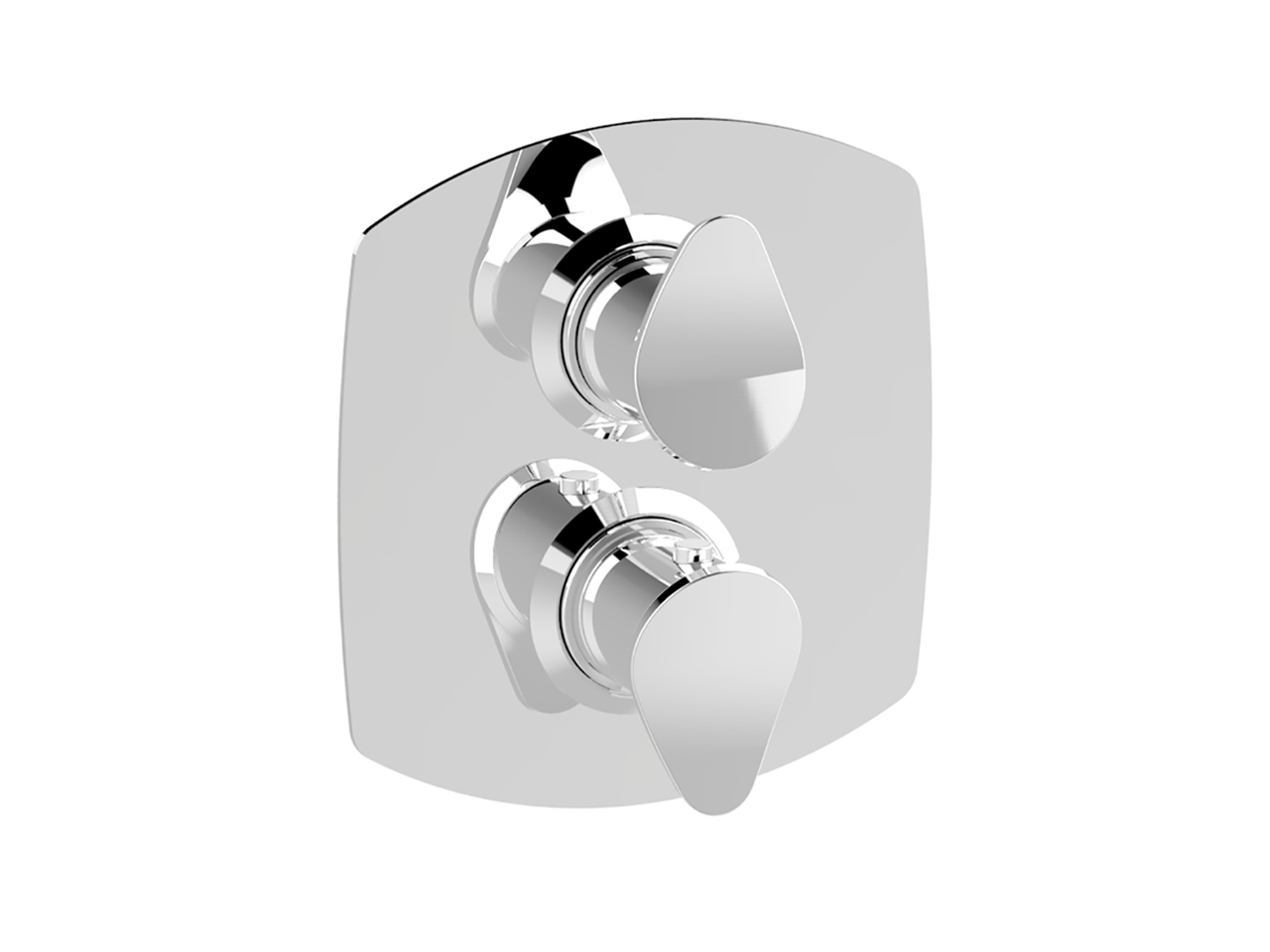 HUBERExposed part for con.thermo.shower valve, 2-outlet THERMO_HC018100