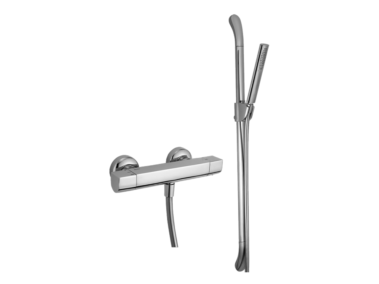 HUBERThermostatic shower mixer with sliding bar ICON