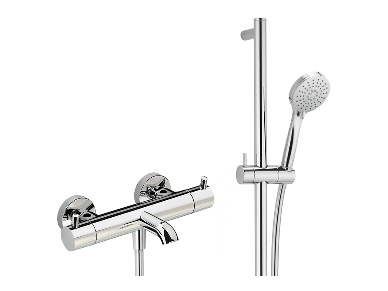 HUBERThermostatic bath-shower mixer with sliding bar NUOVA KIRUNA_K2S23016