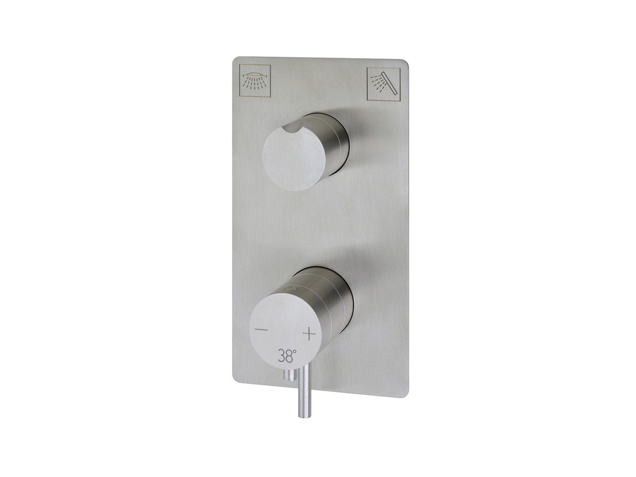 HUBERConcealed thermostatic shower valve, 2-outlets LYNOX