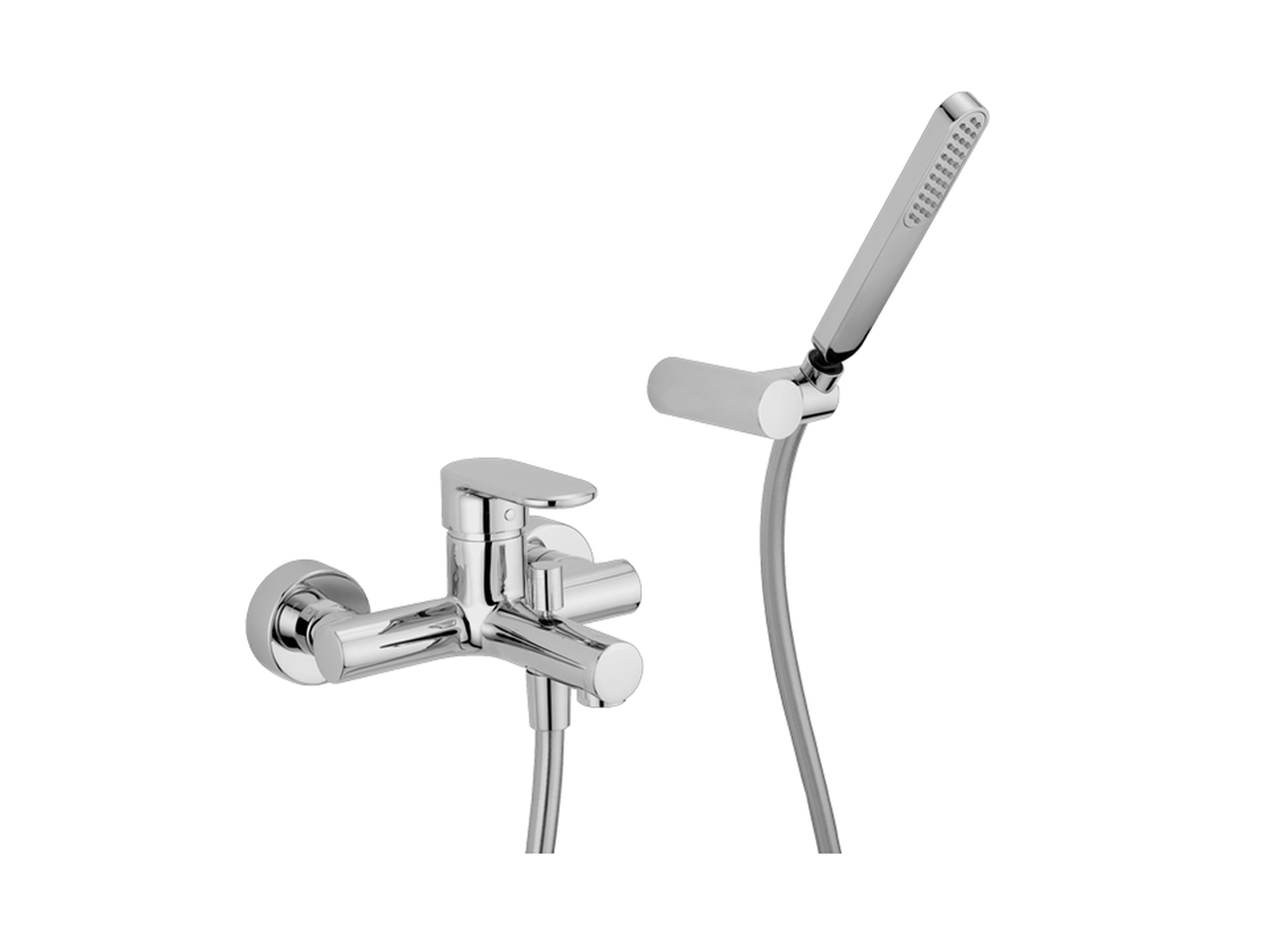 HUBERSingle lever bath mixer, with shower set LEVITY_LY000120