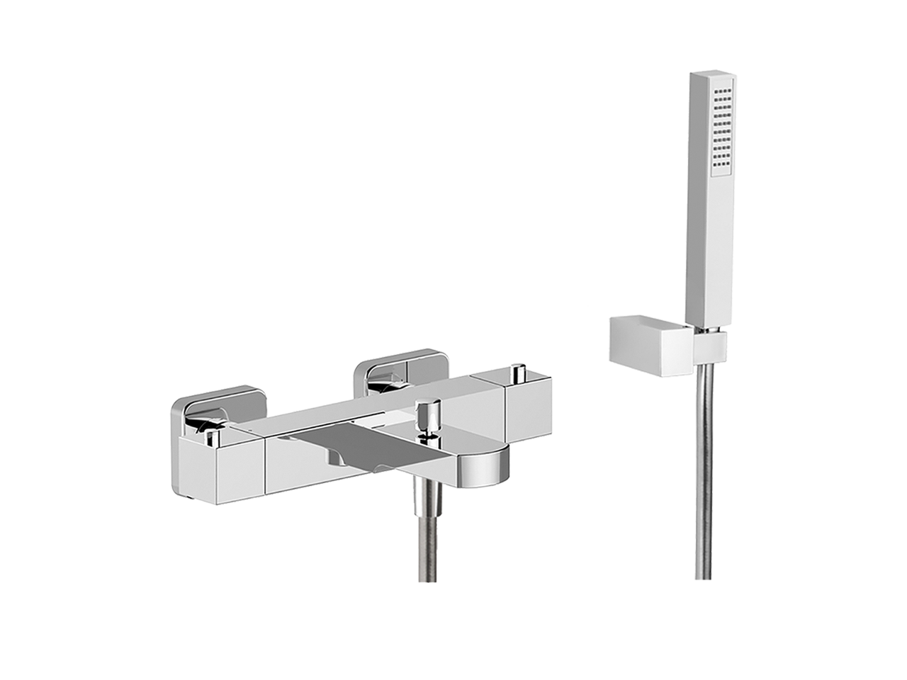 HUBERThermostatic bath mixer, with shower set NUOVA EGO_NED27010