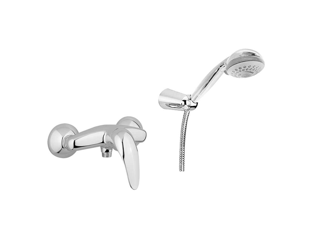 HUBERSingle lever shower mixer, with shower set NORMA
