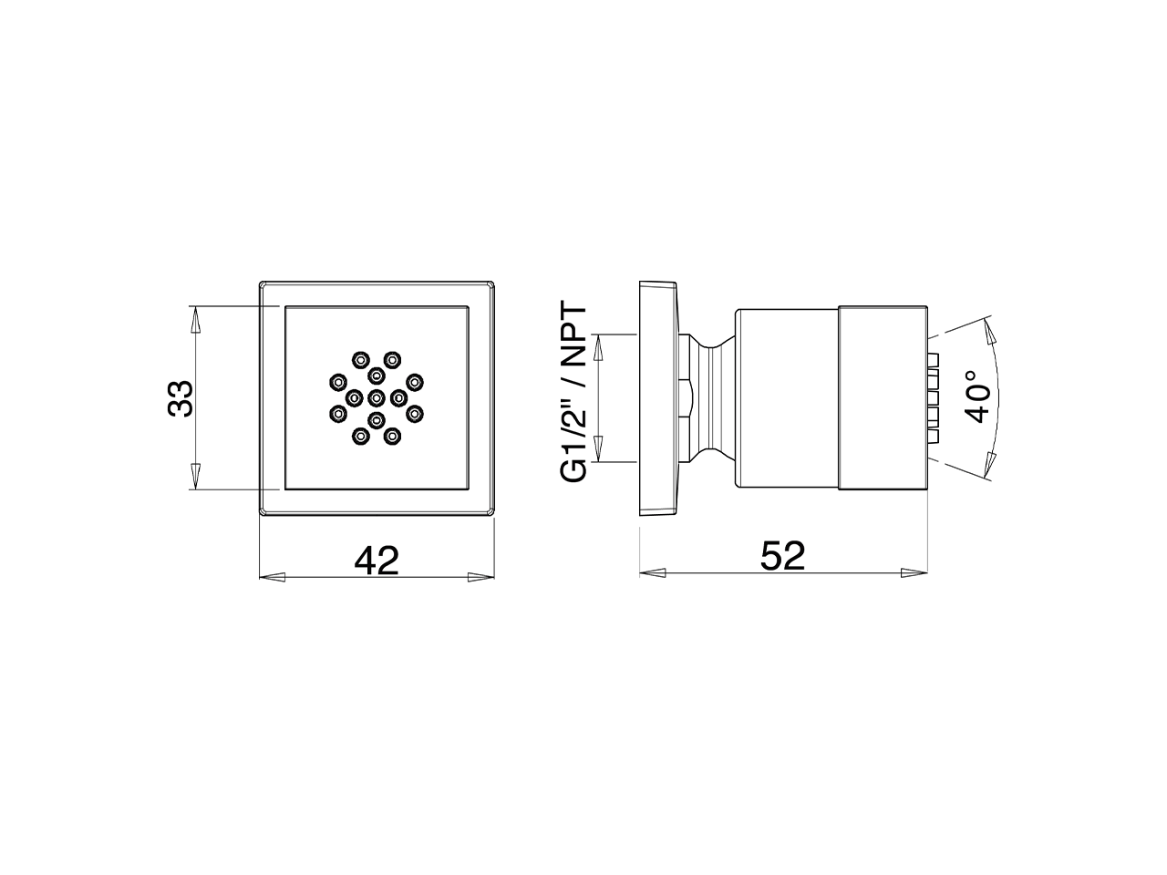 Side lateral body jet SHOWER_SS015080 - v1