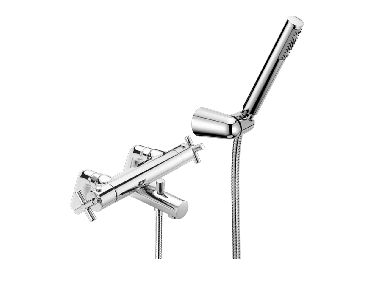 HUBERThermostatic bath mixer, with shower set SUITE_SUD28010