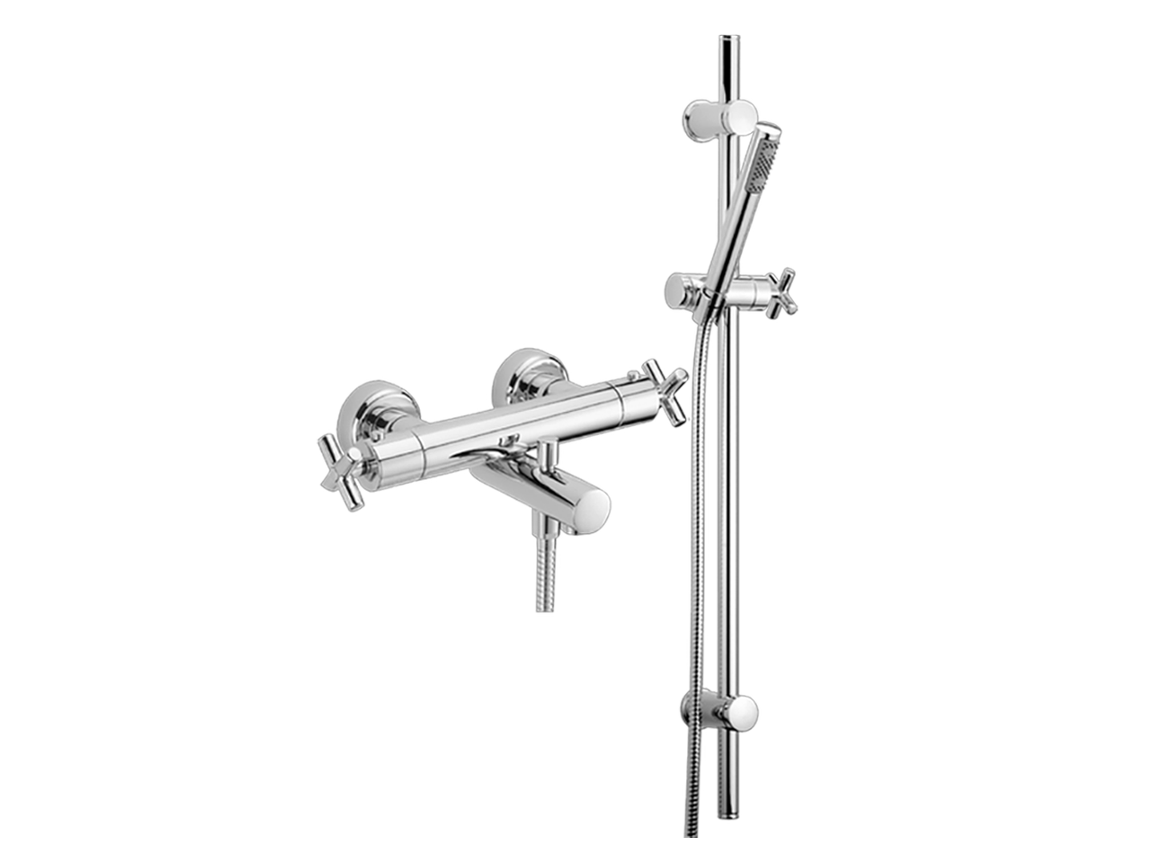 HUBERThermostatic bath-shower mixer with sliding bar SUITE_SUS27010