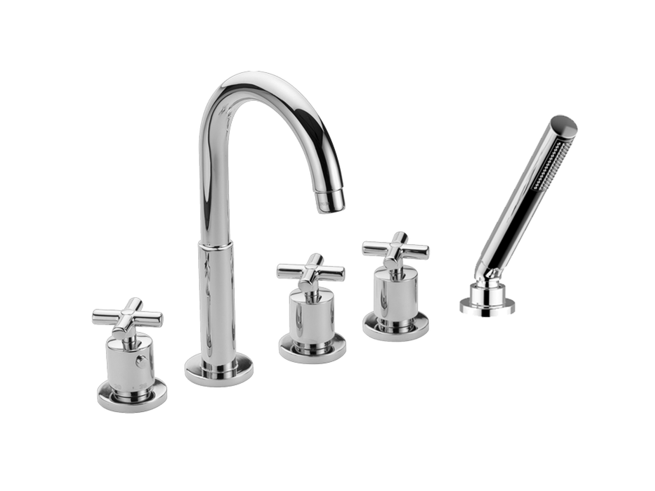 HUBERThermostatic deck-mounted 5-hole mixer SUITE