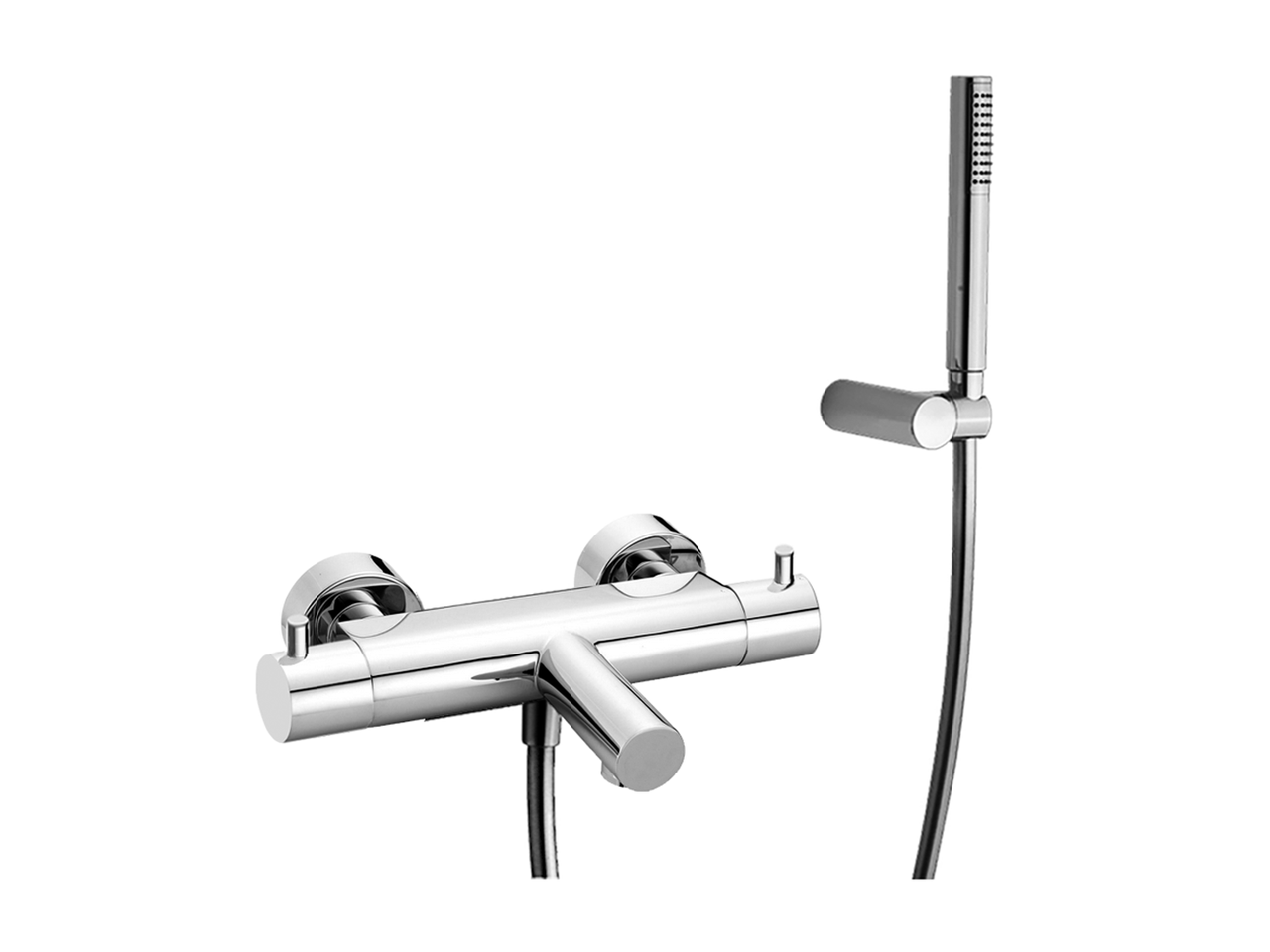 HUBERThermostatic bath mixer, with shower set TRATTO EVO_TVD21010