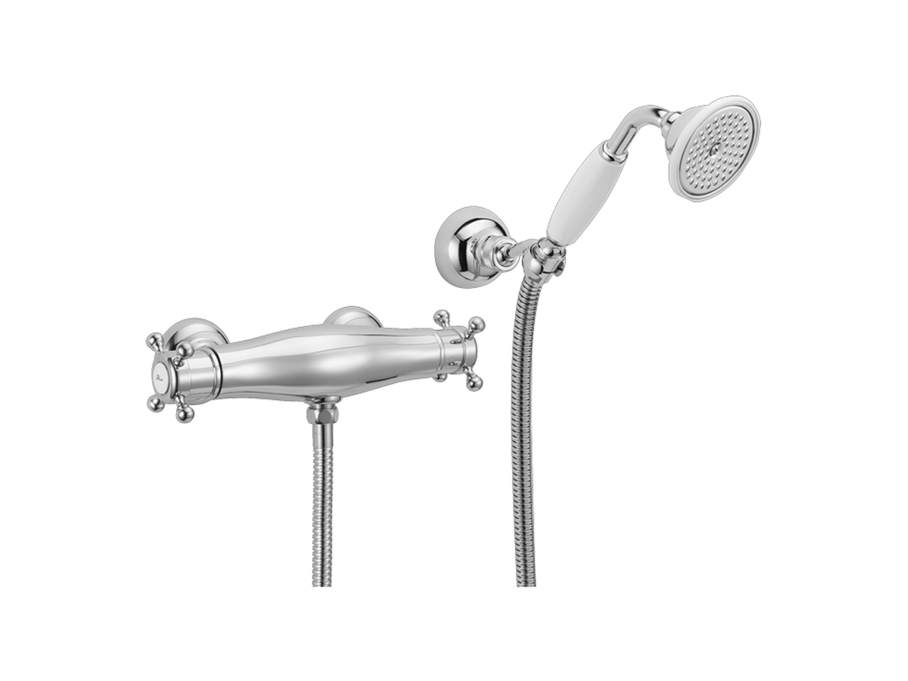 Thermostatic shower mixer, with shower set VICTORIAN - v1