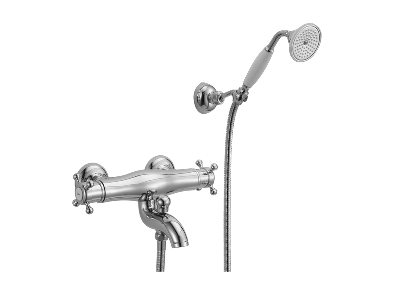 HUBERThermostatic bath mixer, with shower set VICTORIAN_VTD27010