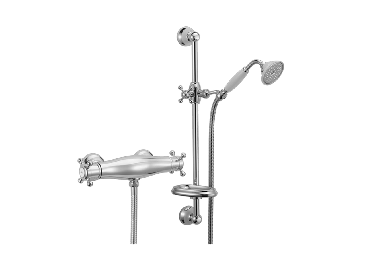 HUBERThermostatic shower mixer with sliding bar VICTORIAN