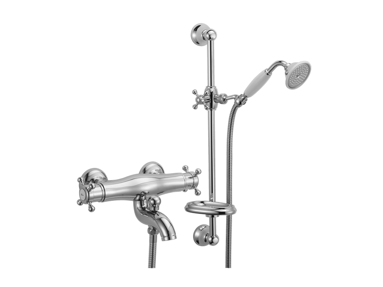 HUBERThermostatic bath-shower mixer with sliding bar VICTORIAN_VTS27010