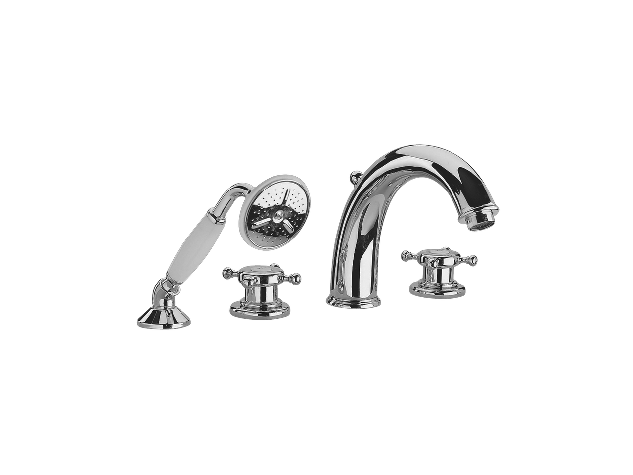 HUBERDeck mounted, 4-holes, thermostatic bath mixer VICTORIAN