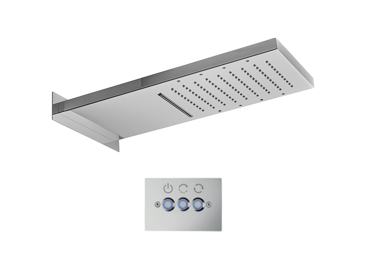 HUBERRectangular wall-mounted showerhead ZEN_ZS1C0405